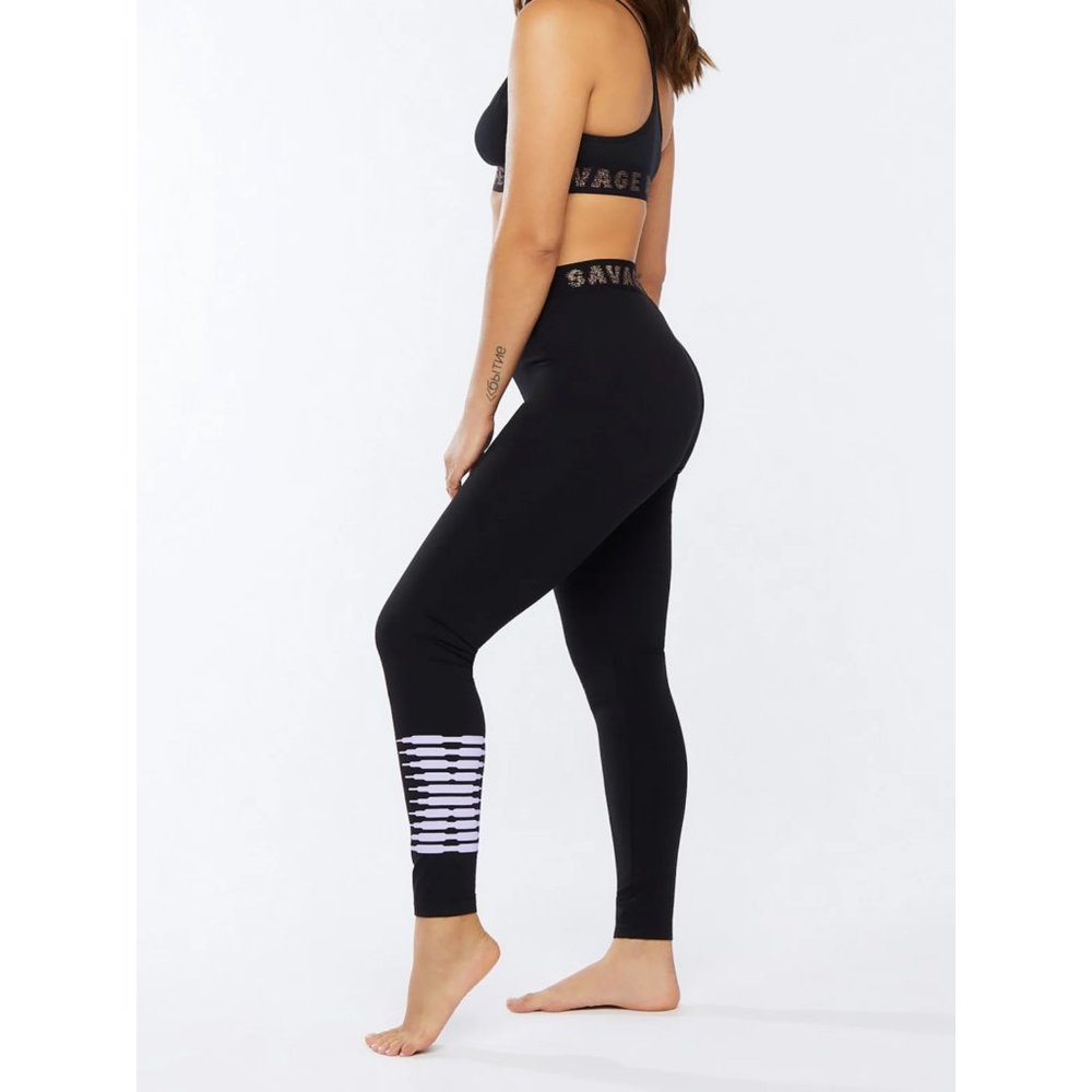 Savage X Fenty Forever Savage Black Jersey Leggings Yoga Pants sz S